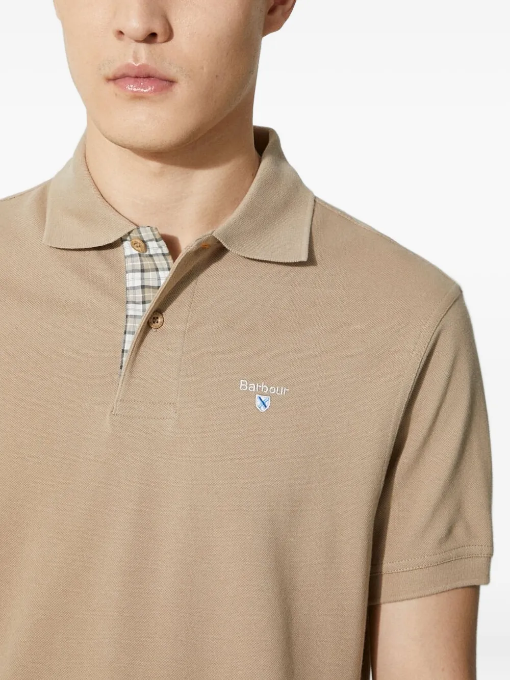 Barbour Poloshirt met geborduurd logo Bruin