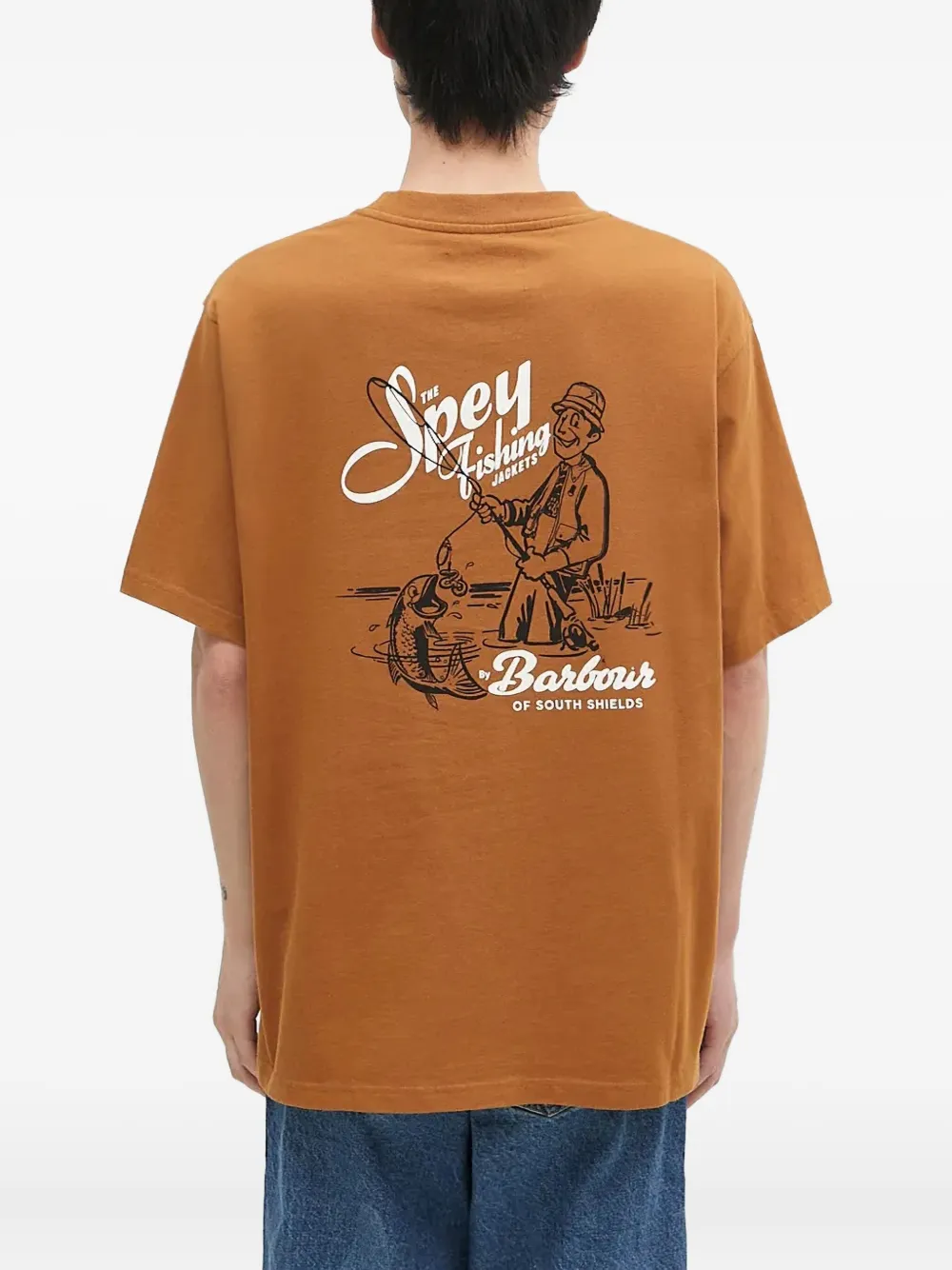 Barbour T-shirt met grafische print Bruin