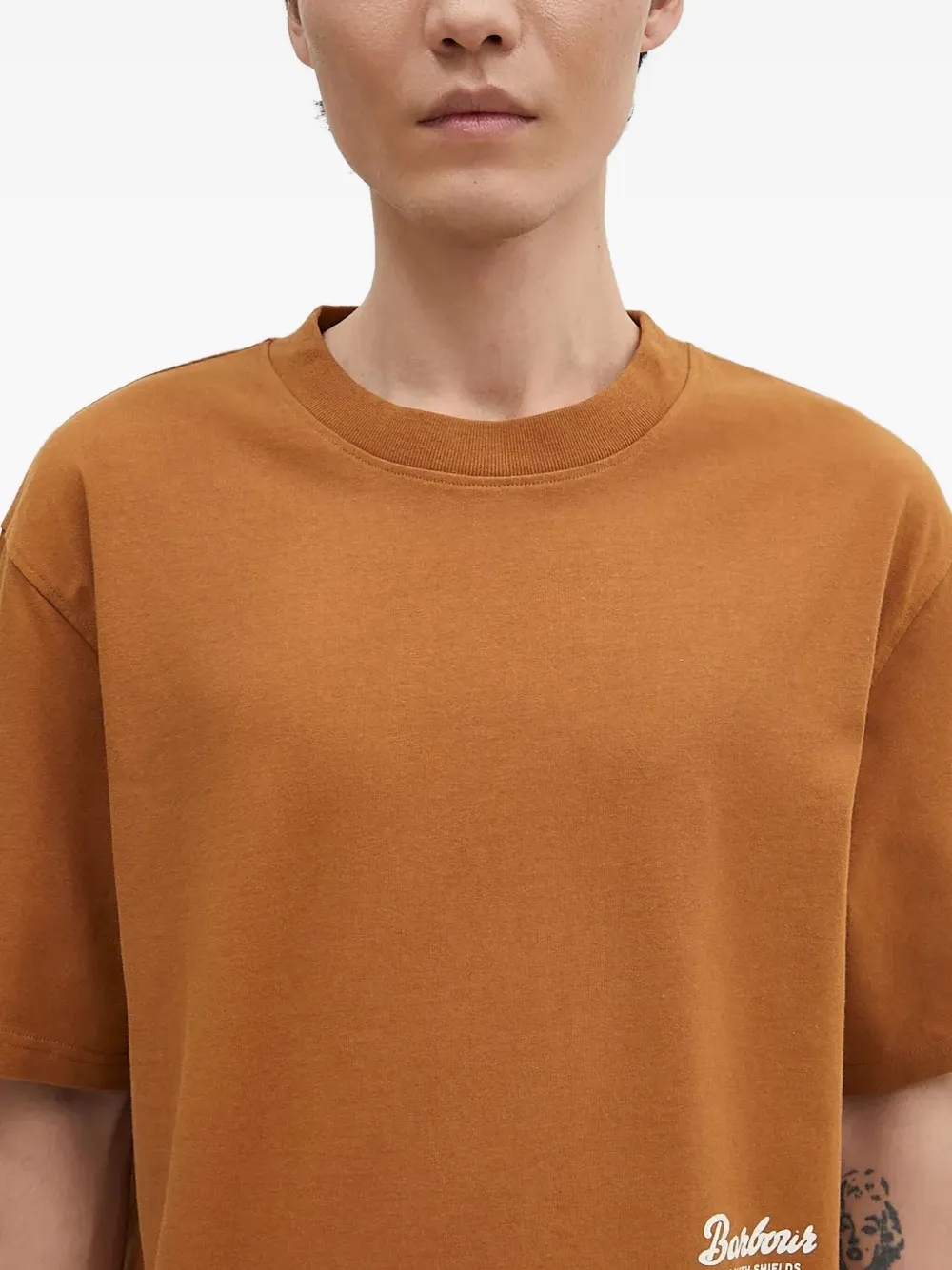 Barbour T-shirt met grafische print Bruin