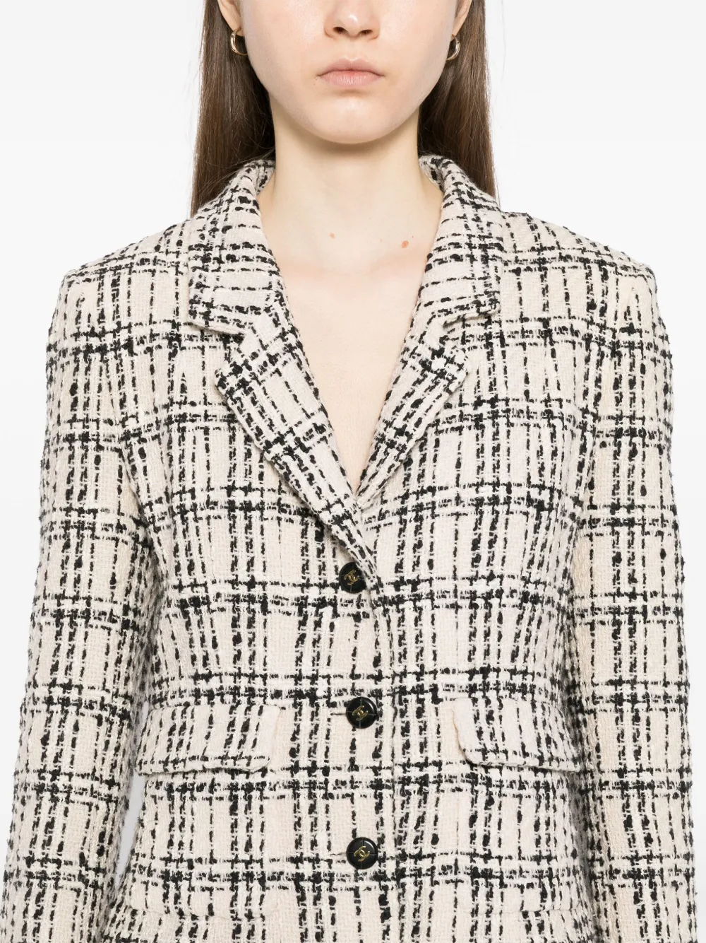 Pre-owned Chanel 1995 Single-breasted Jacket In Neutrals