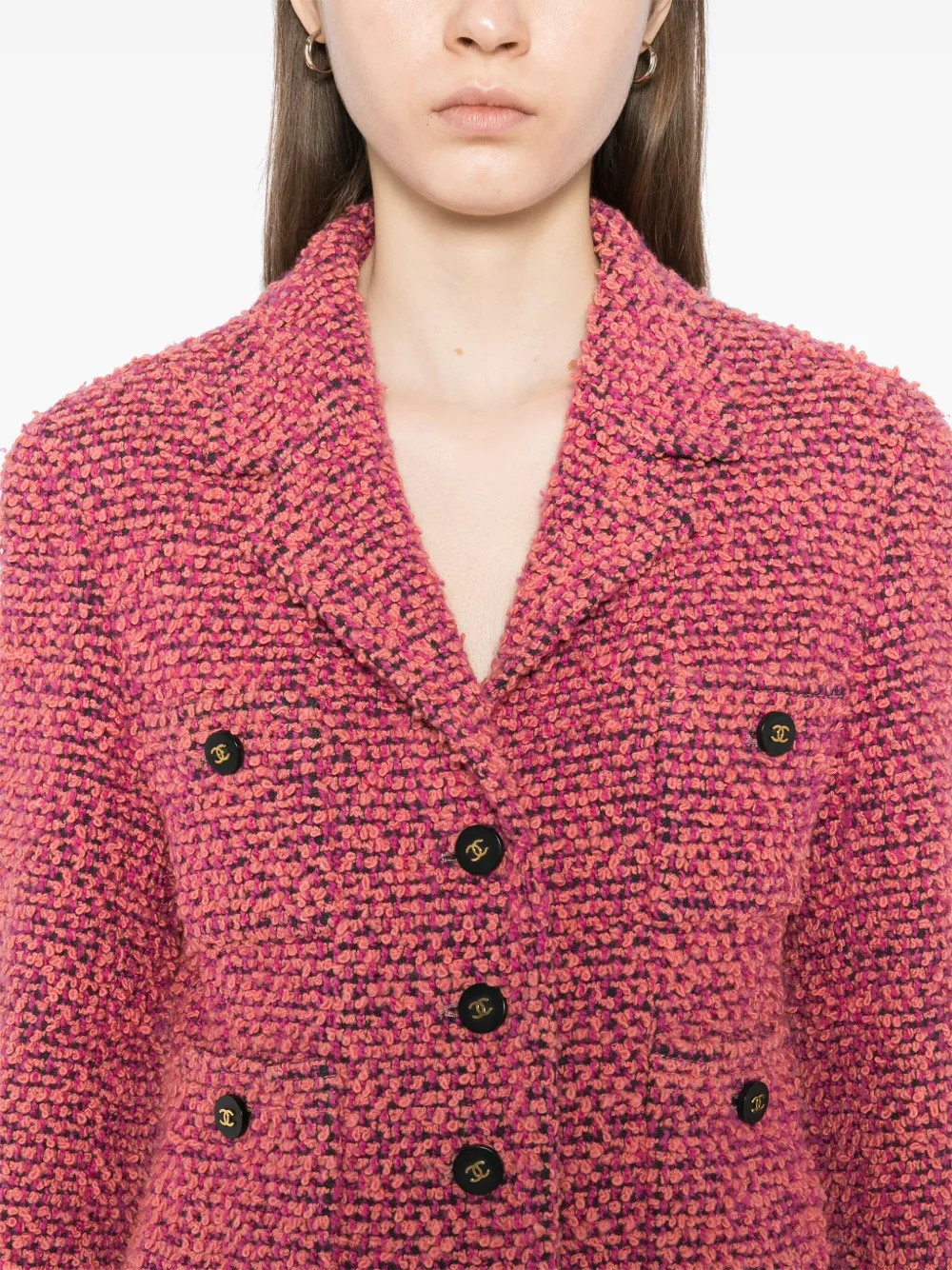 Pre-owned Chanel 1990-2000s Single-breasted Jacket In Pink