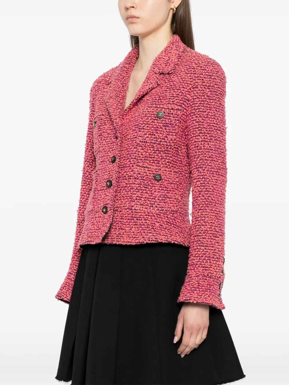 Pre-owned Chanel 1990-2000s Single-breasted Jacket In Pink