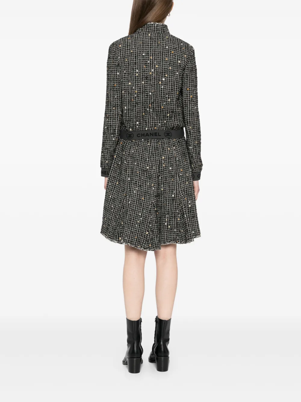 Pre-owned Chanel 2006 Setup Suit Jacket Skirt In Black