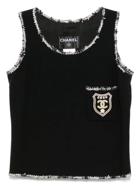 CHANEL Pre-Owned top sin mangas 2005