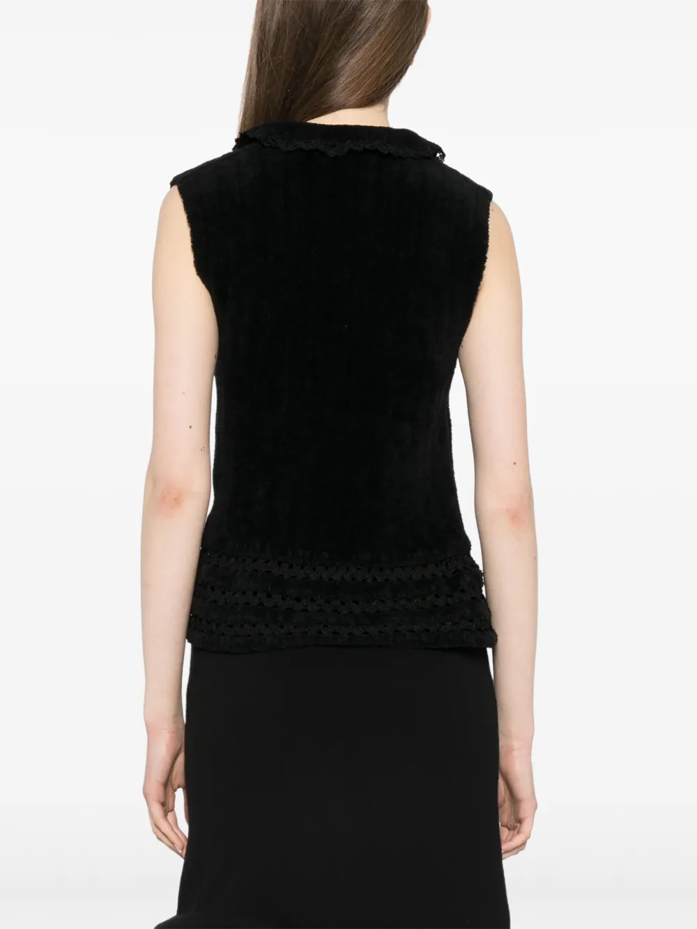 Pre-owned Chanel 2002 Sleeveless Top In Black