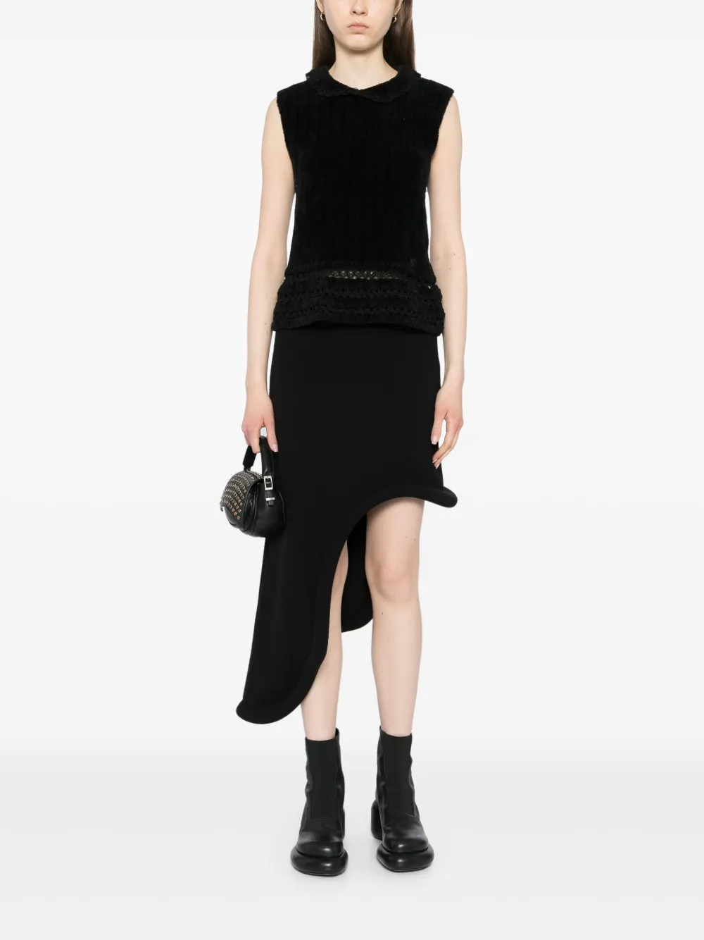 Pre-owned Chanel 2002 Sleeveless Top In Black