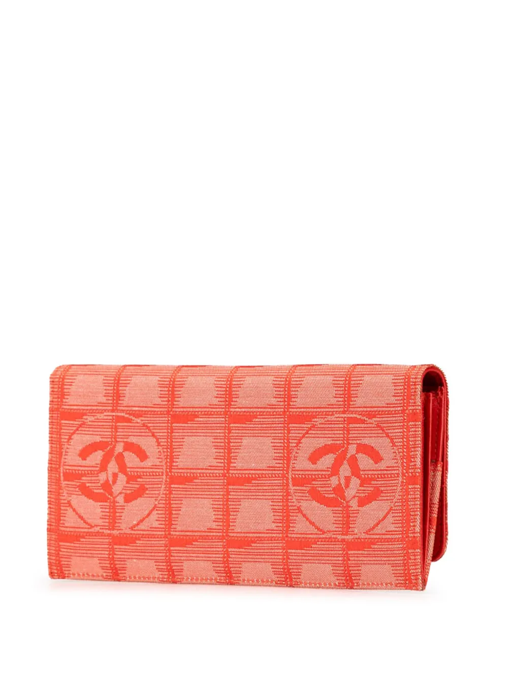 CHANEL Pre-Owned 2002-2003 New Travel Line Nylon Continental Wallet long wallets | Image 2