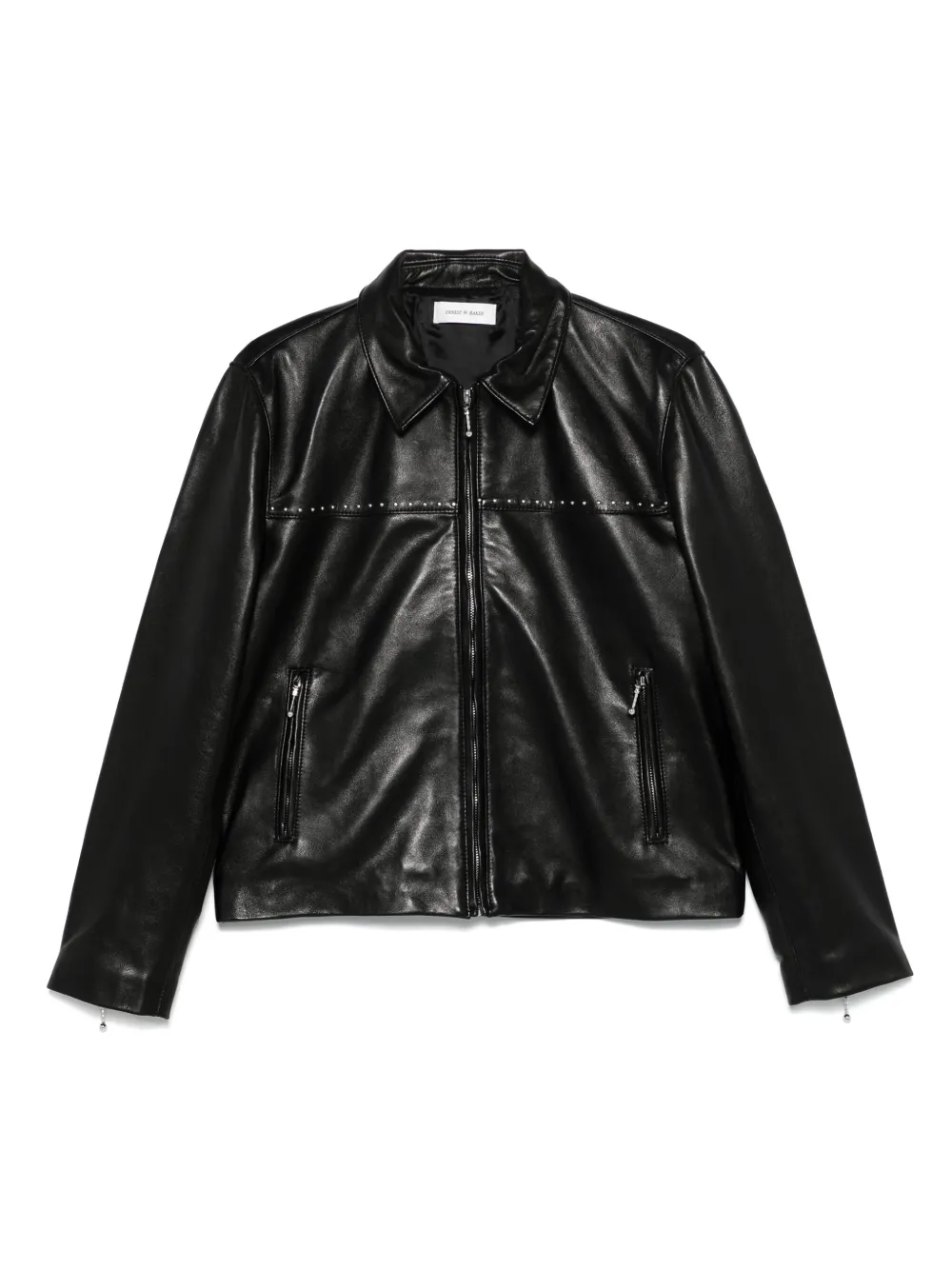 Ernest W. Baker Studded Leather Jacket | Black | FARFETCH