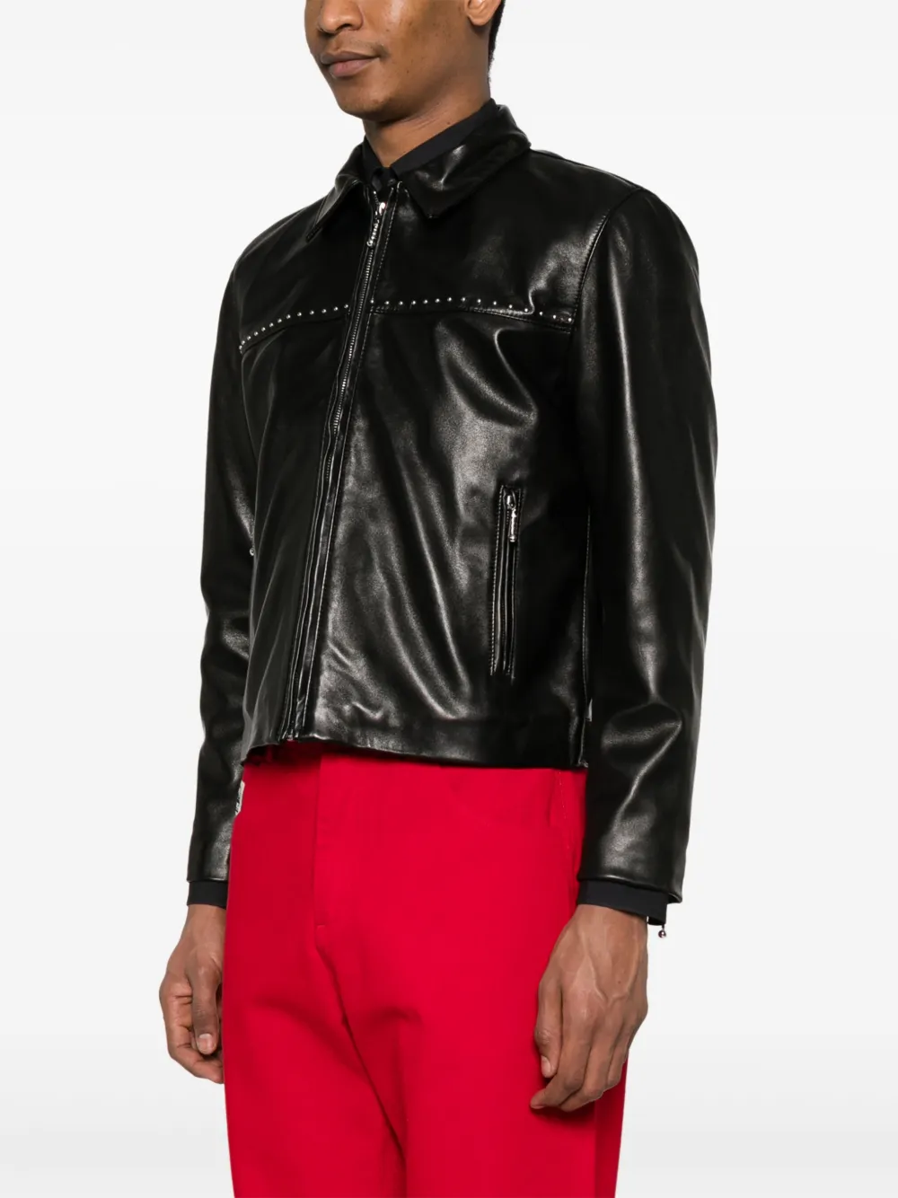 Ernest W. Baker Studded Leather Jacket | Black | FARFETCH Ernest W. Baker Studded Leather Jacket | Black | FARFETCH