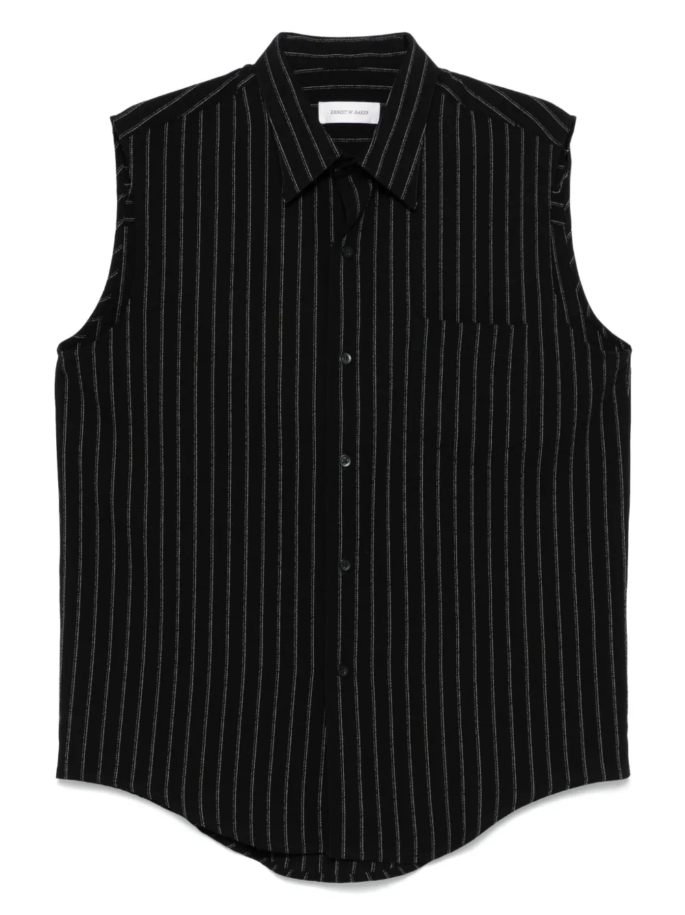 Ernest W. Baker camisa con rayas estampadas | negro | Image 1