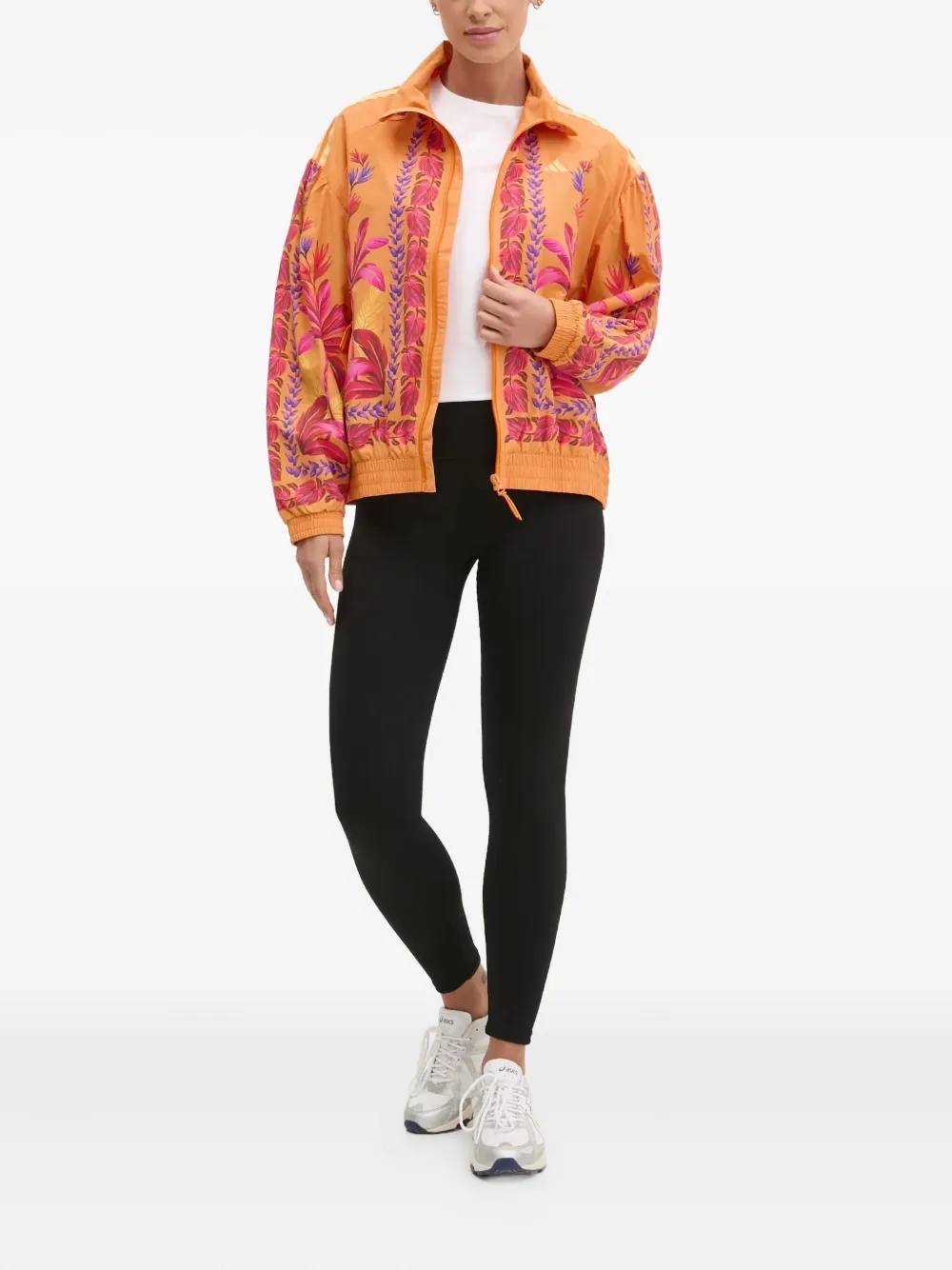 adidas Bomberjack met bloemenprint Oranje