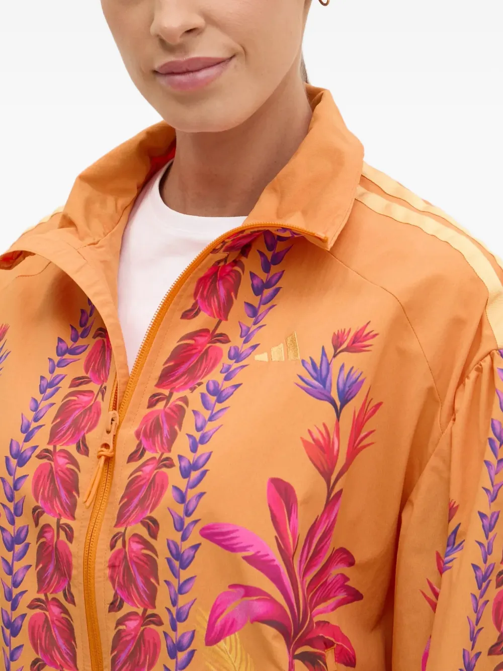 adidas Bomberjack met bloemenprint Oranje