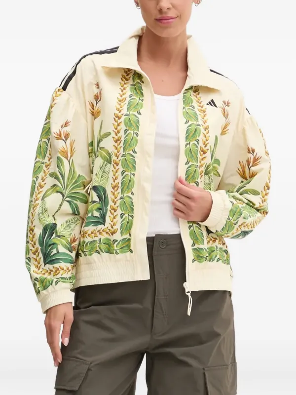 Adidas x FARMRio tropical-print Track Jacket Neutrals