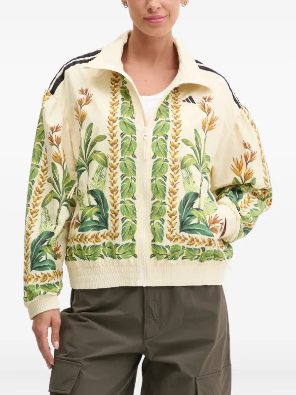Adidas x FARMRio tropical-print Track Jacket Neutrals FARFETCH ID