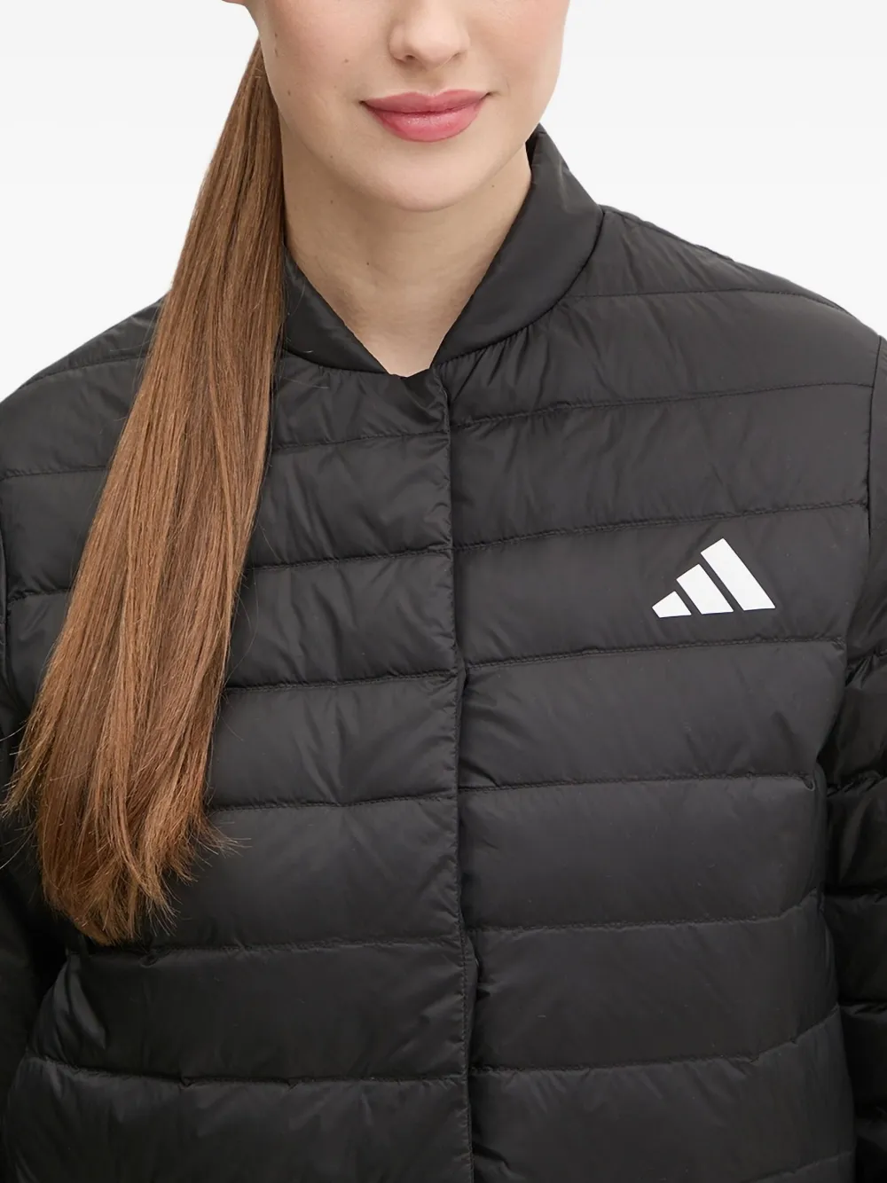 adidas padded logo jacket Zwart
