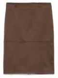 Cellar Door zip-up midi skirt - Brown