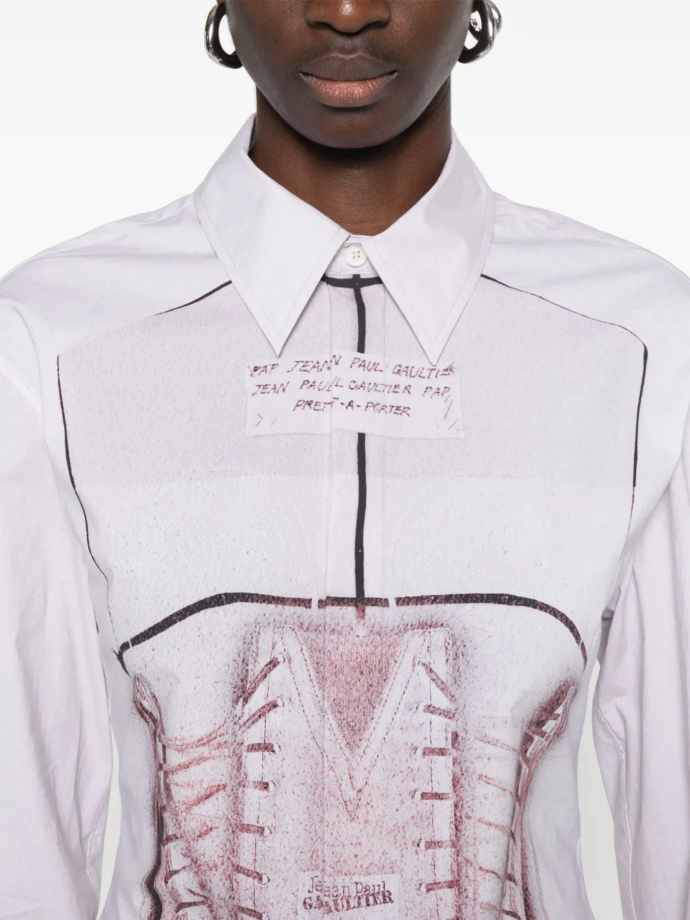 Shop Jean Paul Gaultier Trompe L'oeil Shirt In Pink