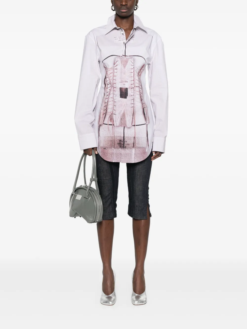 Jean Paul Gaultier Trompe l'oeil blouse - Roze