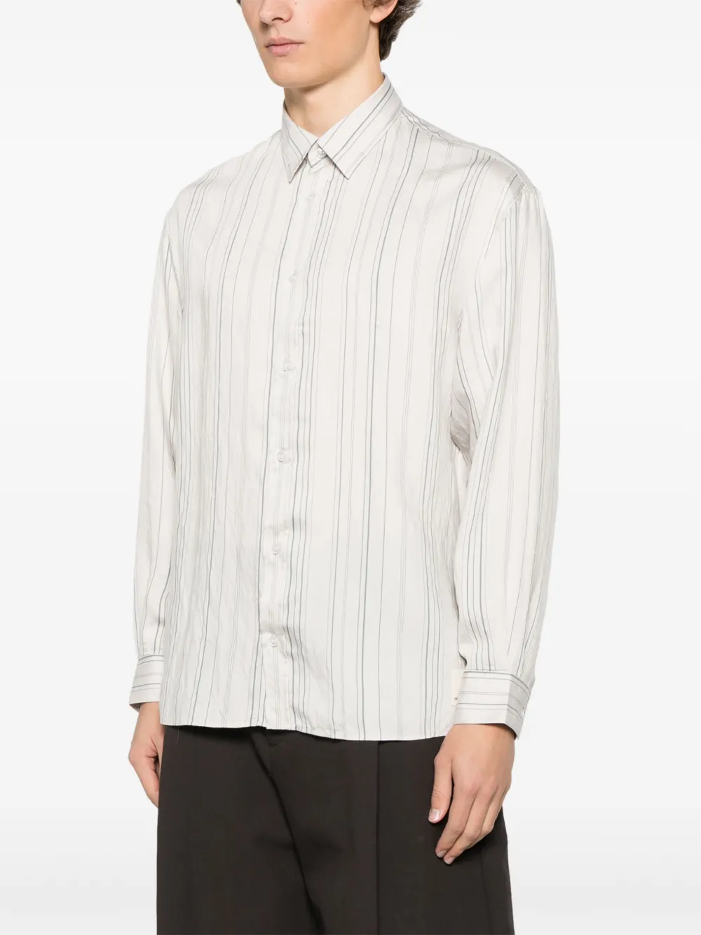 Emporio Armani Gestreept overhemd Wit