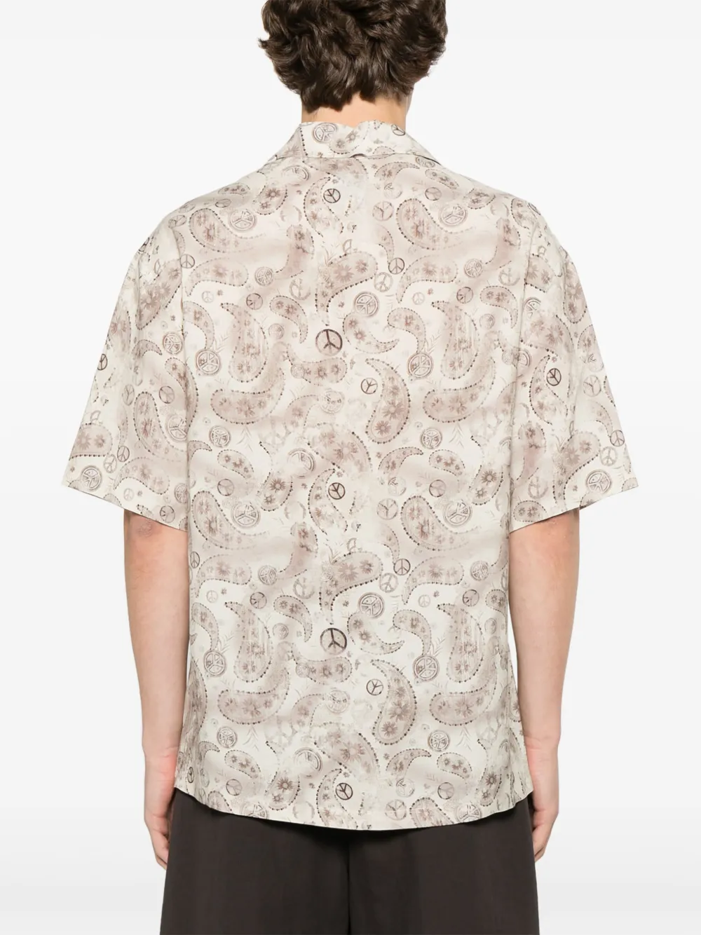 Emporio Armani Overhemd met paisley-print Beige