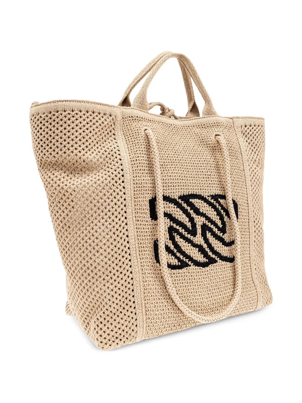 Casadei Shopper met geborduurd logo Beige