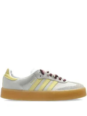adidas gazelle silver green womens Shop Yellow Womens Gazelle Lace Up Sneakers – Shoebacca main image 1