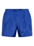 Balmain logo-patch swim shorts - Blue