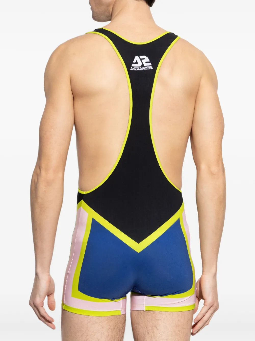 Dsquared2 Lettering One Piece Swimsuit In Black