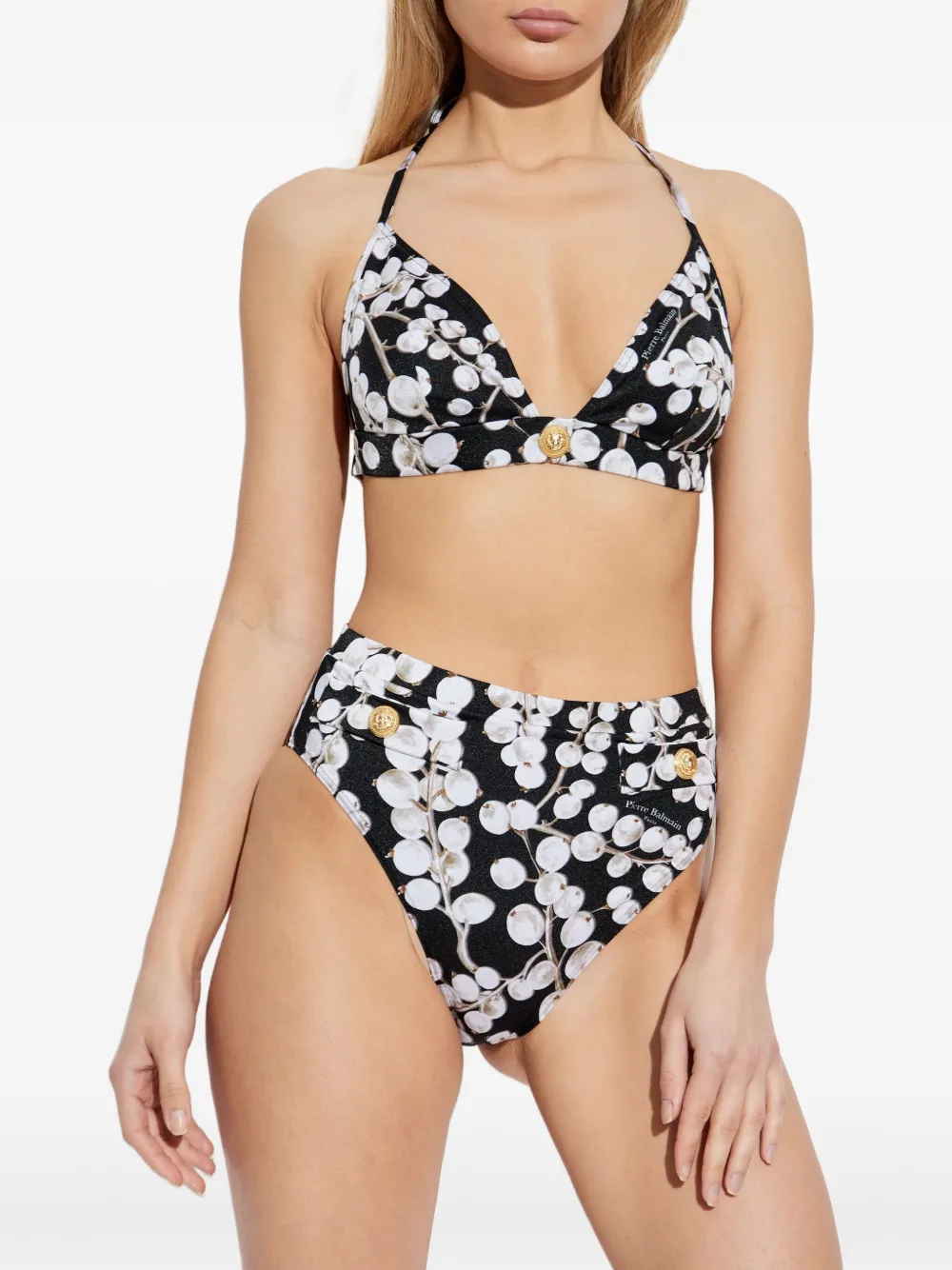 Balmain Bikini met print Zwart