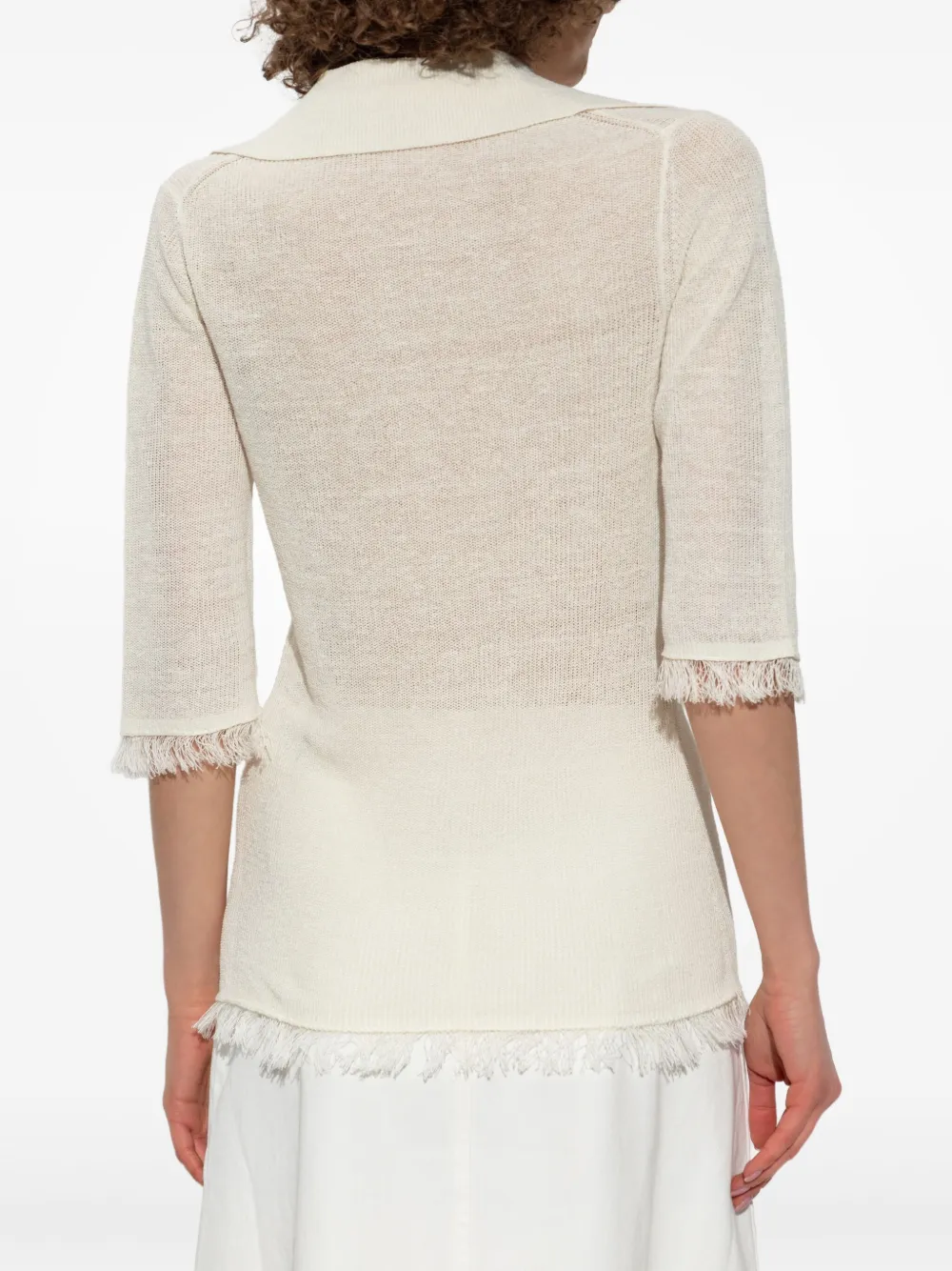 By Malene Birger Top met V-hals Wit