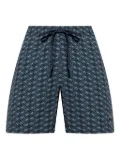 Moose Knuckles monogram-pattern swim shorts - Blue