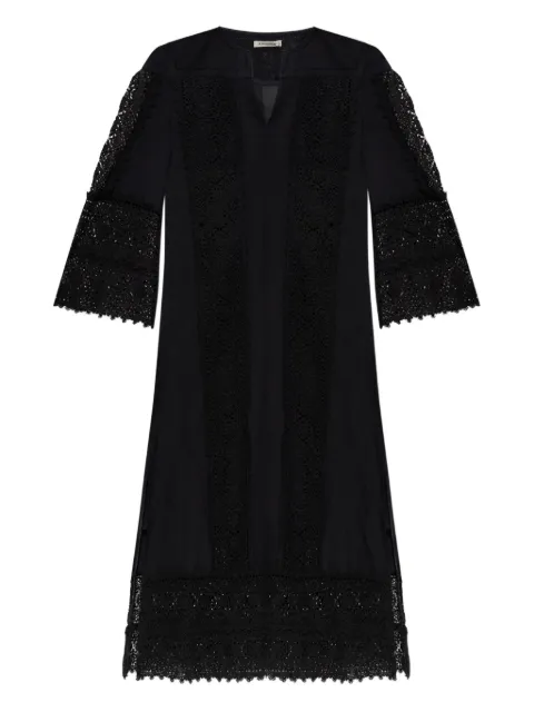 By Malene Birger lace-panel midi dress