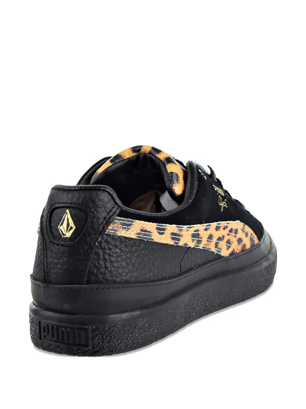 PUMA Clyde RT "Volcom Leopard Print Black" sneakers