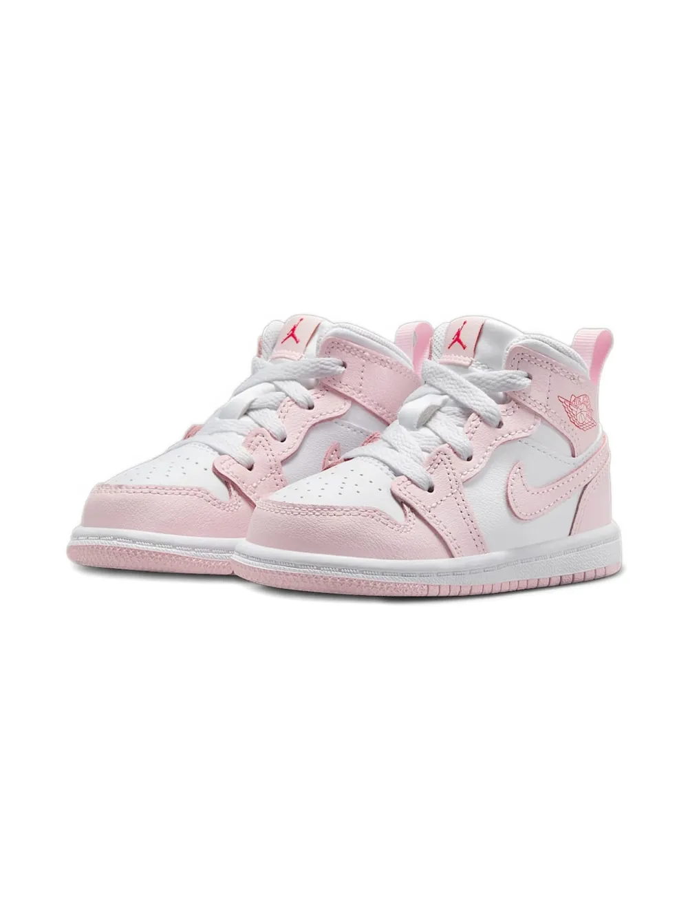 Jordan Kids Jordan 1 Mid "Pink Foa Fire Red" sneakers