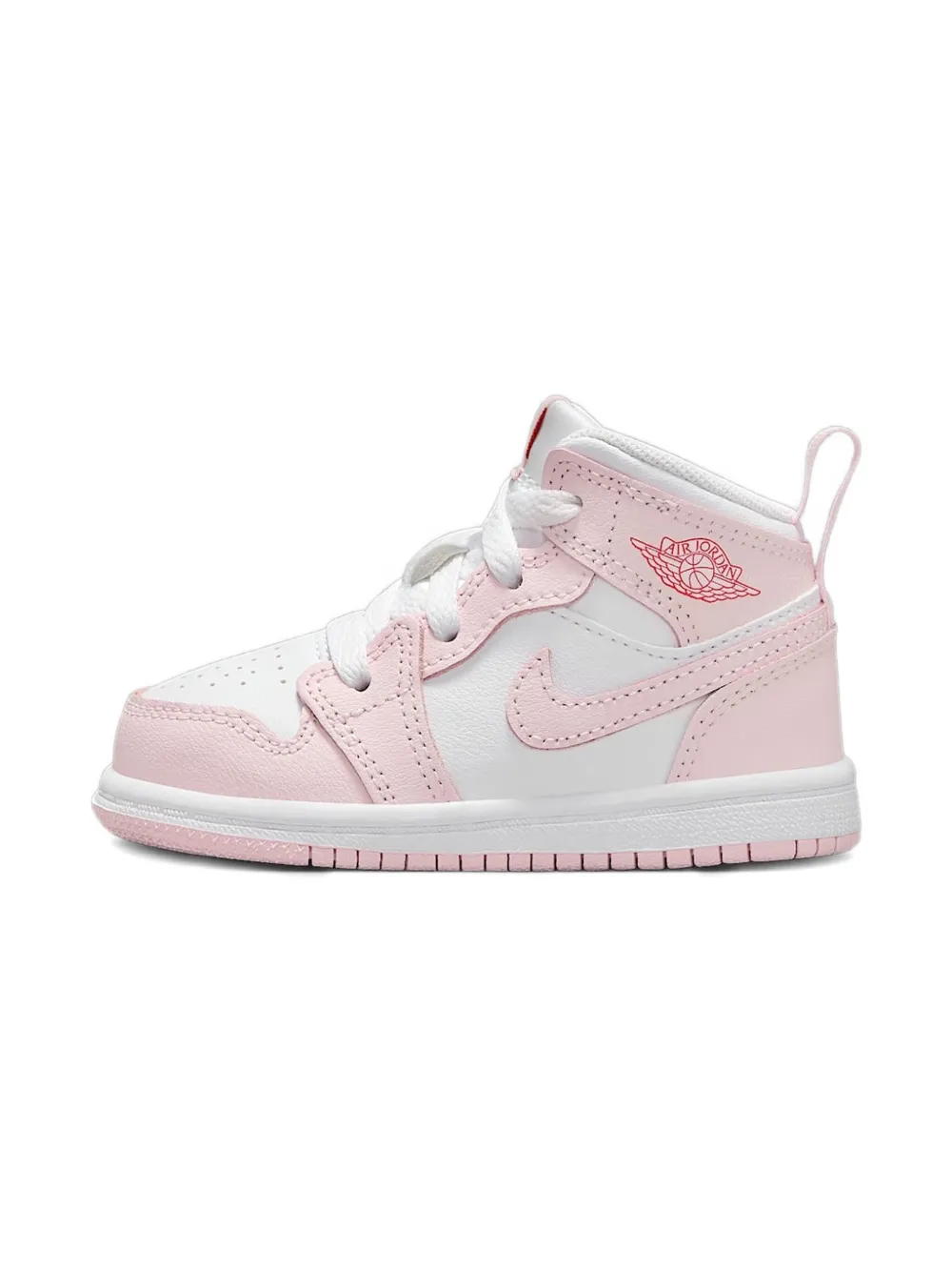 Jordan Kids Jordan 1 Mid "Pink Foa Fire Red" sneakers