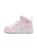 Jordan Kids Jordan 1 Mid ""Pink Foa/Fire Red"" sneakers