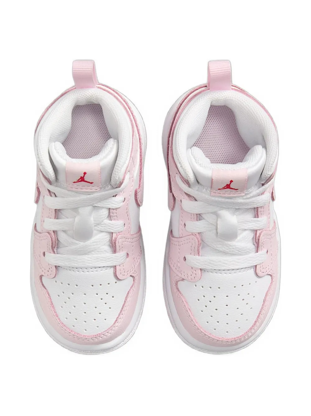 Jordan Kids Jordan 1 Mid "Pink Foa Fire Red" sneakers