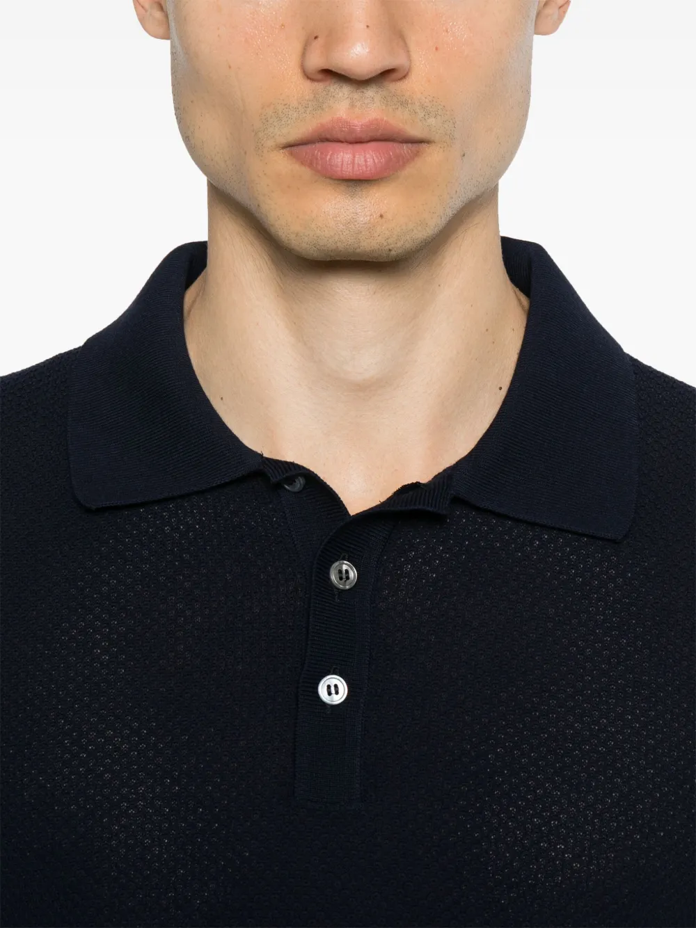 Tagliatore Katoenen poloshirt Blauw