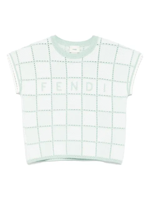 Fendi Kids crochet jersey T-shirt 