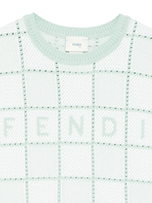 Fendi Kids Crochet Jersey T-shirt | Green | FARFETCH Fendi Kids Crochet Jersey T-shirt | Green | FARFETCH