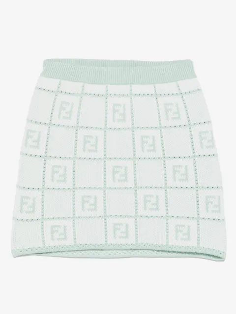 Fendi Kids crochet jersey skirt