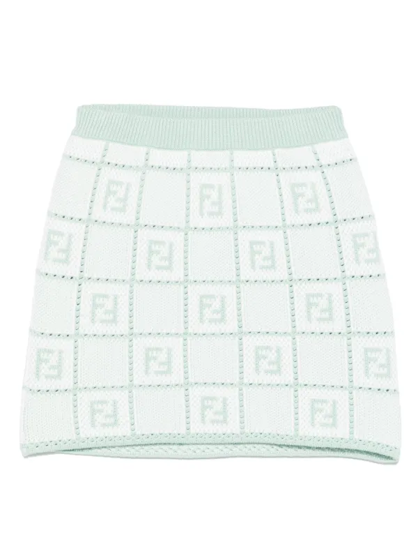 【送料&関税込】Fendi Kid Skirt Fendi Kids Crochet Jersey Skirt | Green | FARFETCH