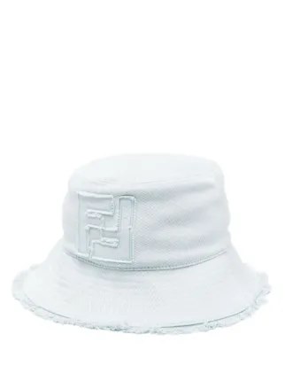 Fendi Kids モノグラム バケットハット | ブルー | FARFETCH JP