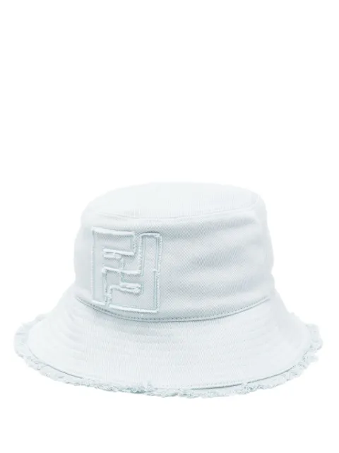 Fendi Kids gorro de pescador con parche FF
