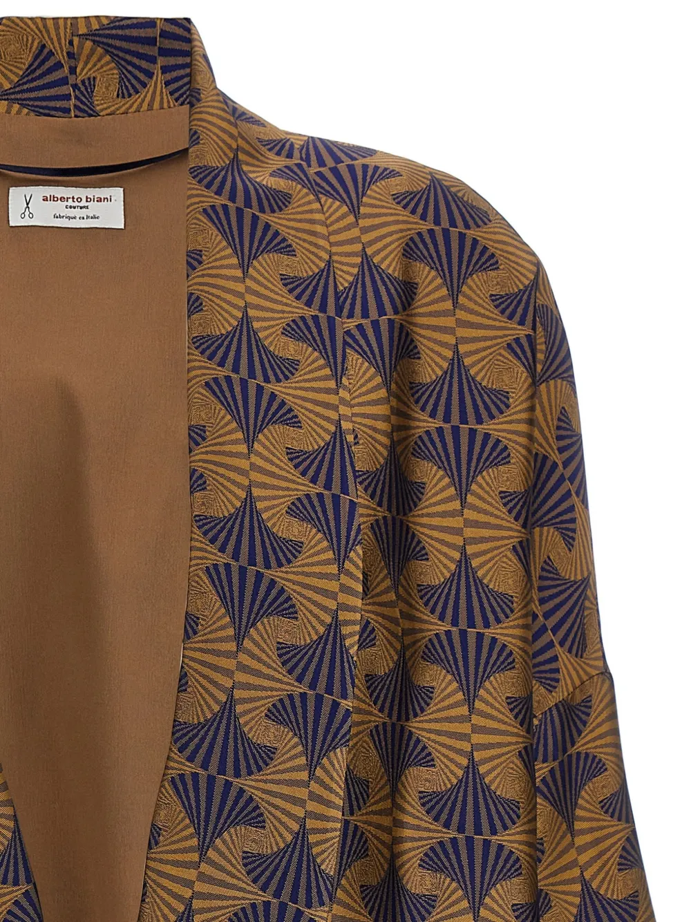 Alberto Biani Blazer met jacquard Bruin