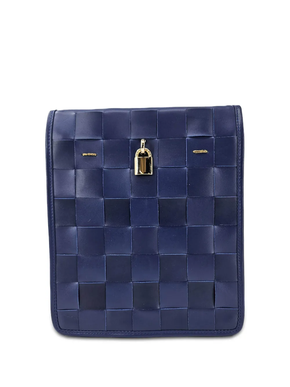 Madison.maison Woven Crossbody Bag In Blue