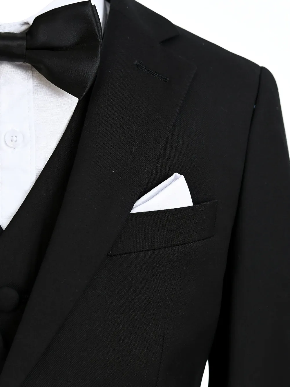 Moustache Smoking met puntige revers Zwart