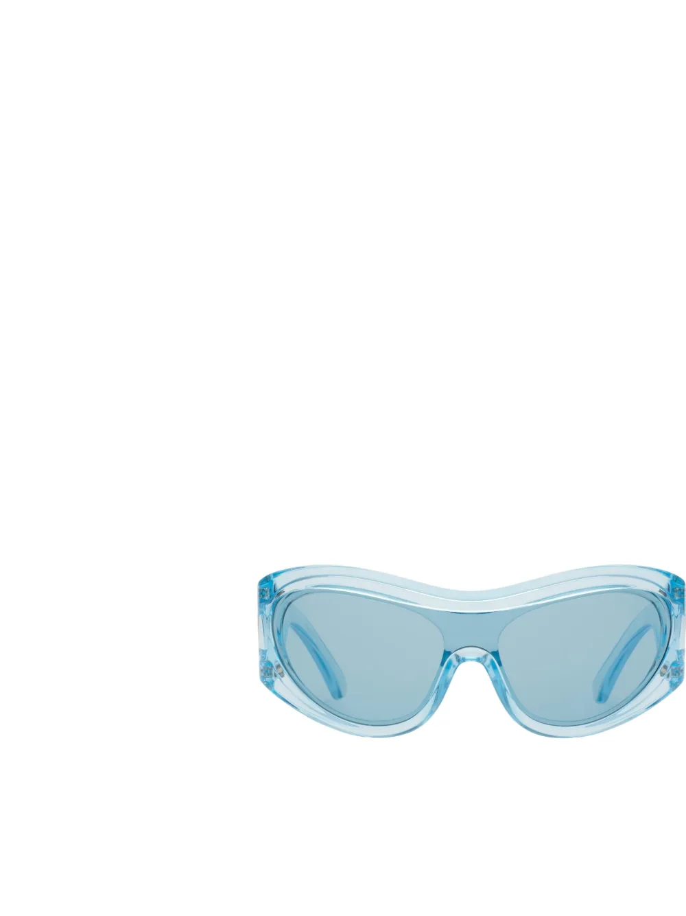 Burberry Eyewear Shield-frame Cut Out-detail Sunglasses In Blue