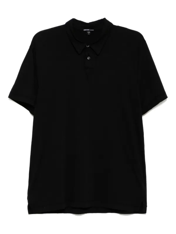 James Perse ブラッシュド ロータス ポロシャツ | ブラック | FARFETCH JP