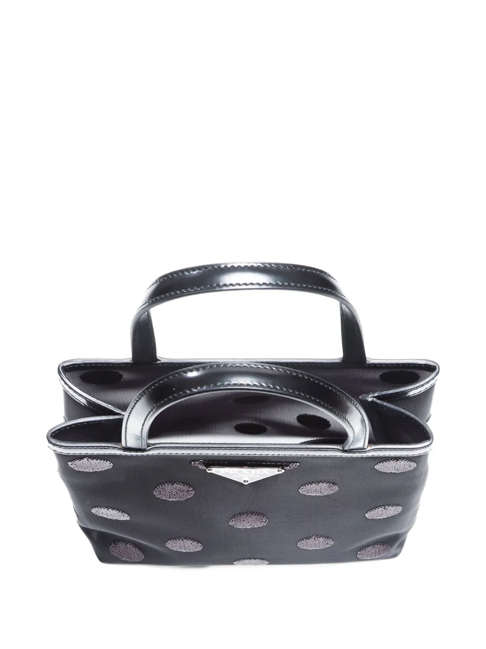 Pre-owned Prada 2000-2025 Dot Tote Bag In ブラック